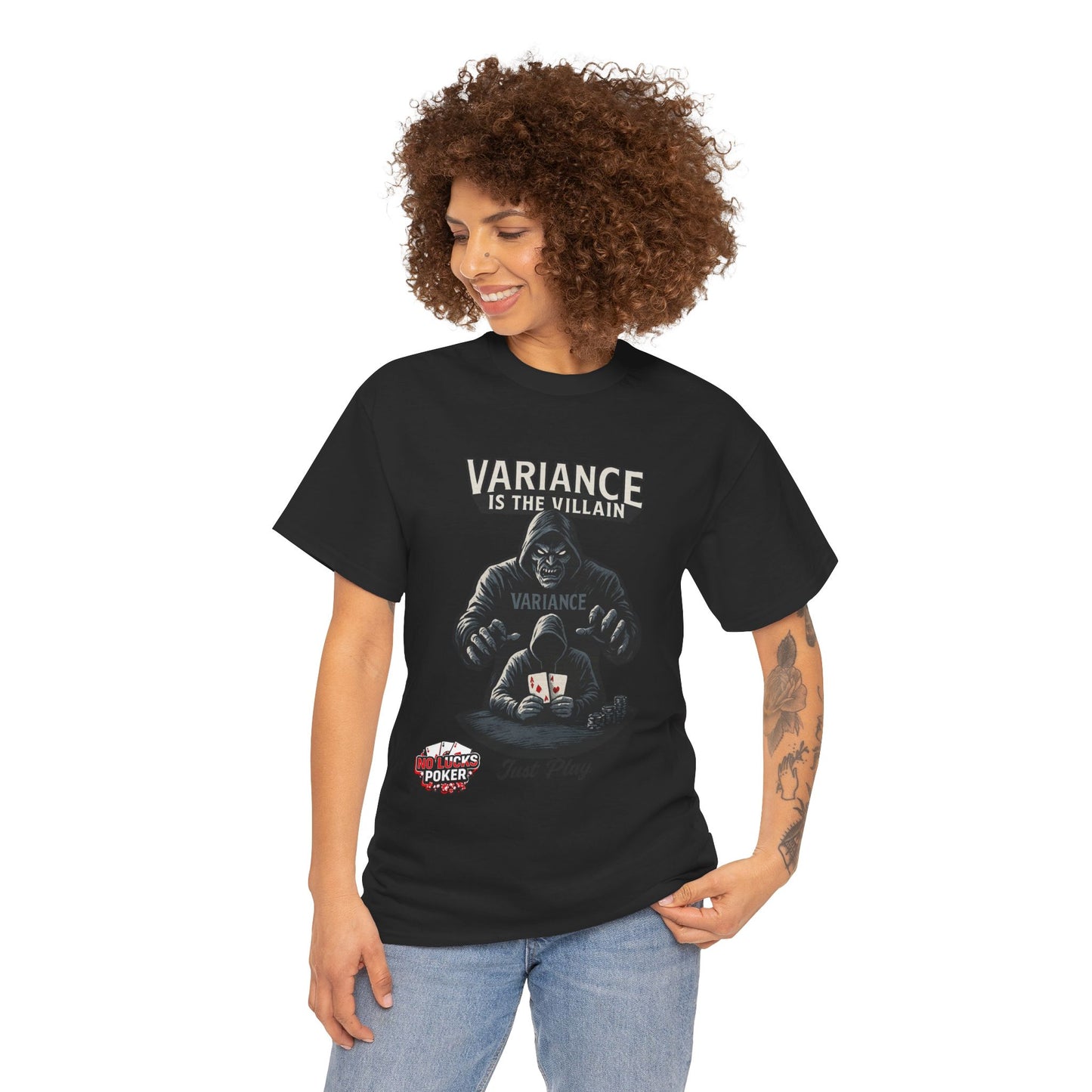 Variance is the Villain Poker T-Shirt | Zero Lucks – Fight the Swings