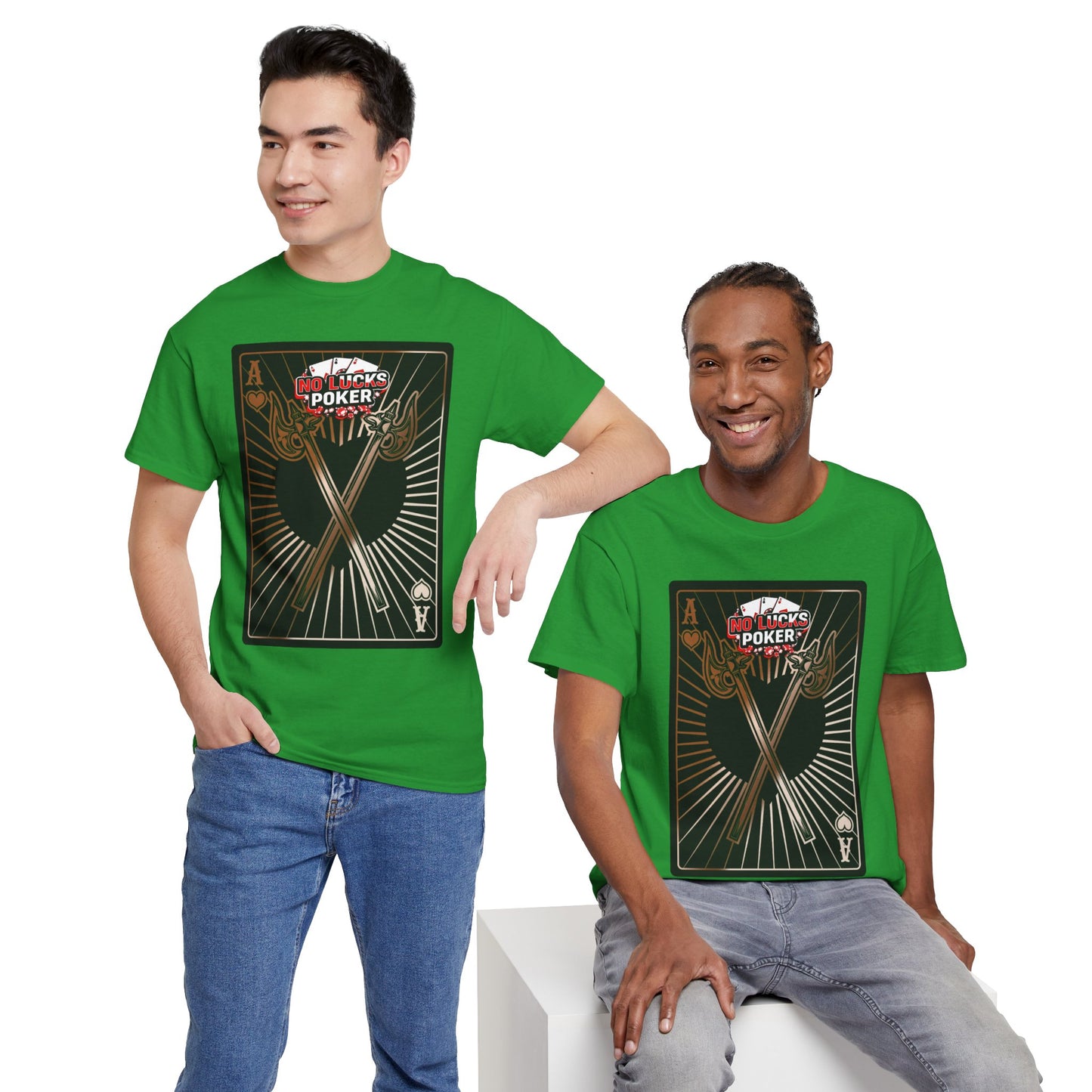 No Lucks Given: Ace of Hearts & Axes – Poker T-Shirt