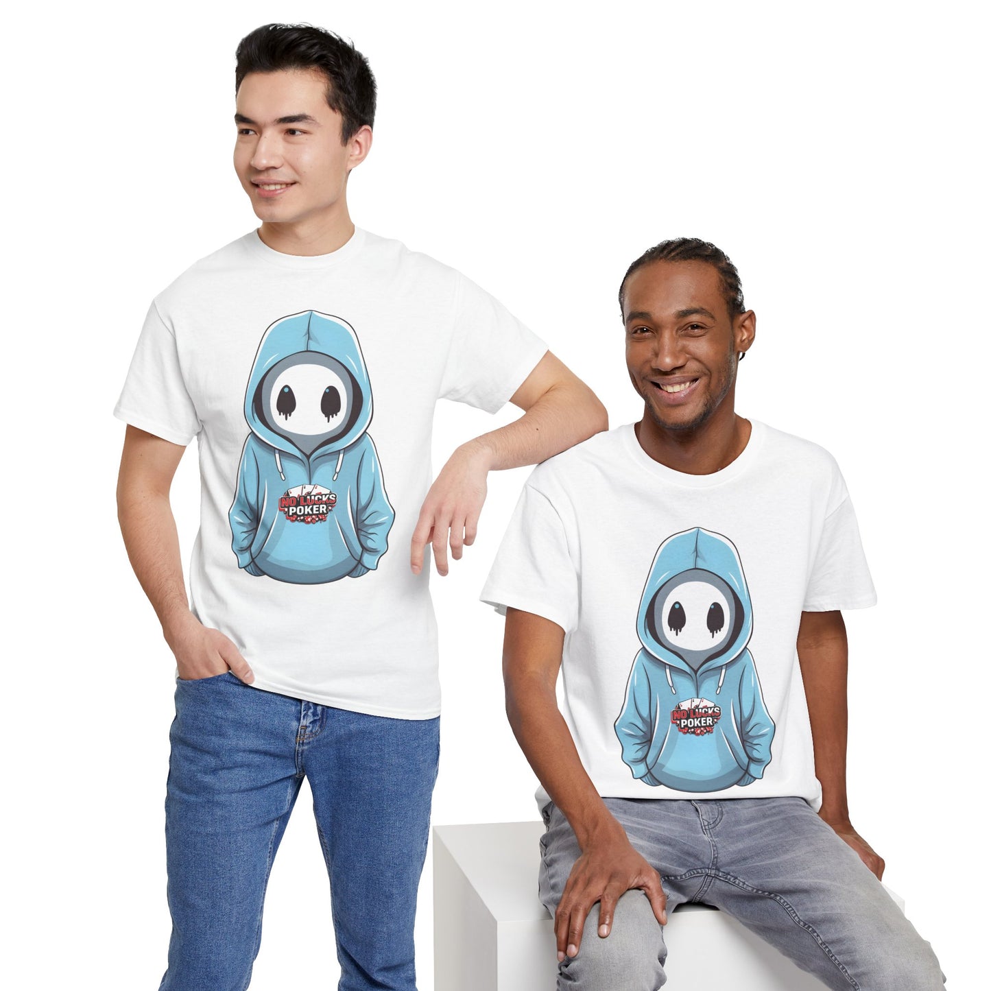No Lucks Given – Mysterious Hoodie Player Poker Tee