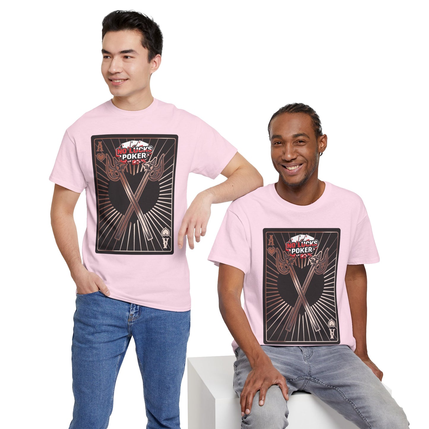 No Lucks Given: Ace of Hearts & Axes – Poker T-Shirt