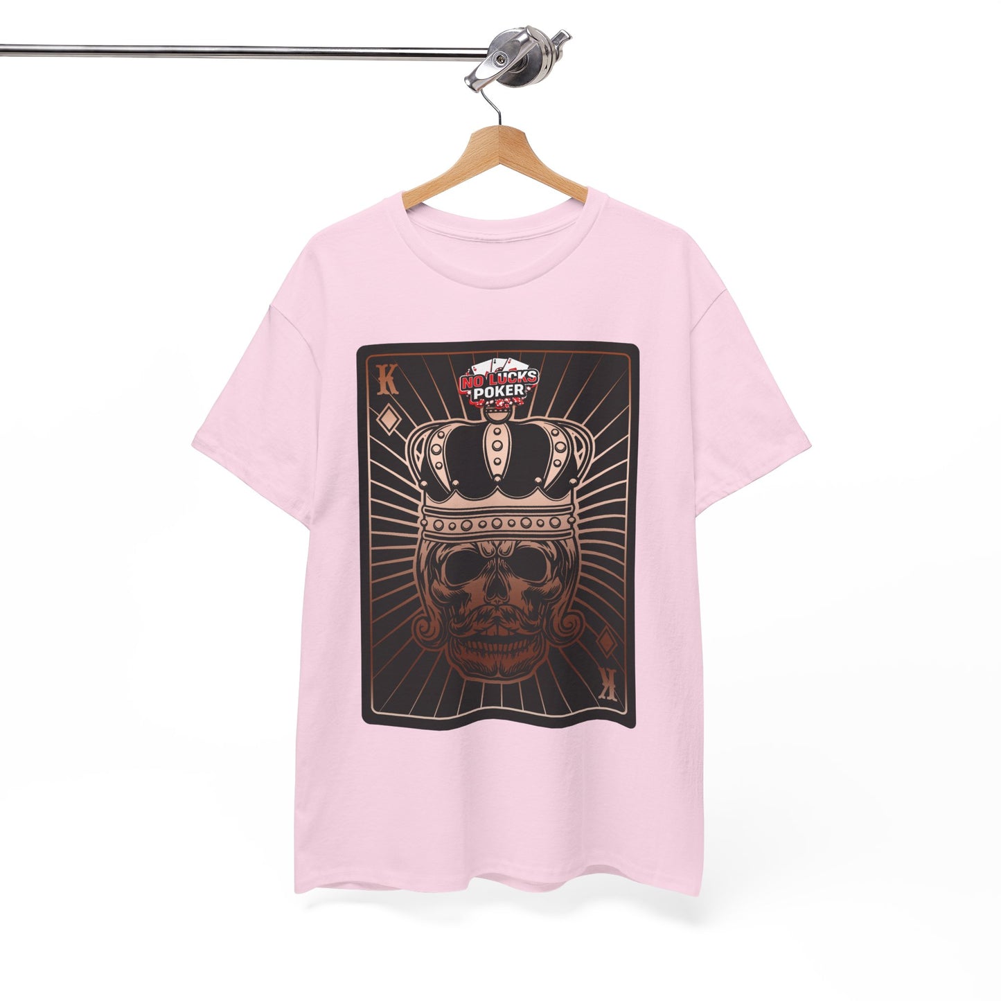 No Lucks Given Royal Skull King of Diamonds Copper Poker T-Shirt Must have Good Luck All-in