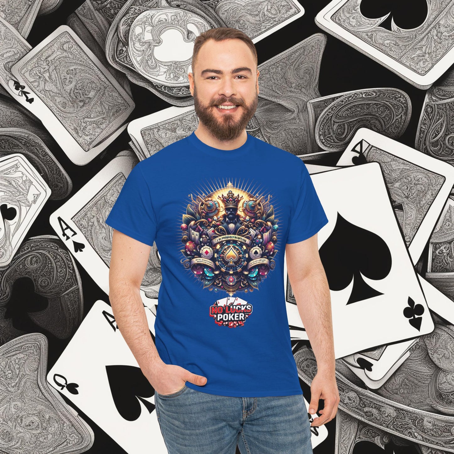 I'm Probably Bluffing unisex heavy cotton tee Poker Apparel