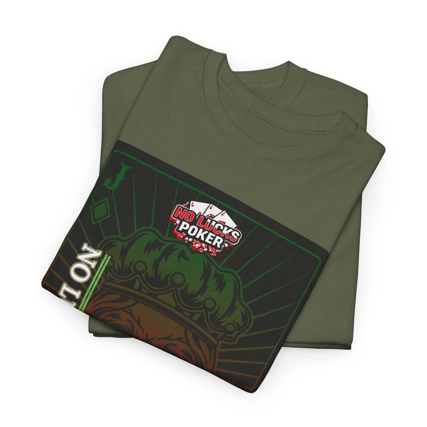 No Lucks Given – Jack Skull Crown Poker Tee (Green & Red Edition)