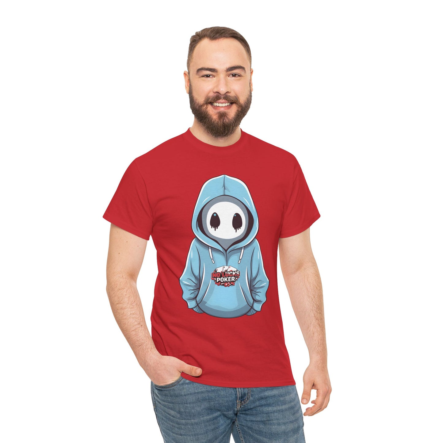 No Lucks Given – Mysterious Hoodie Player Poker Tee