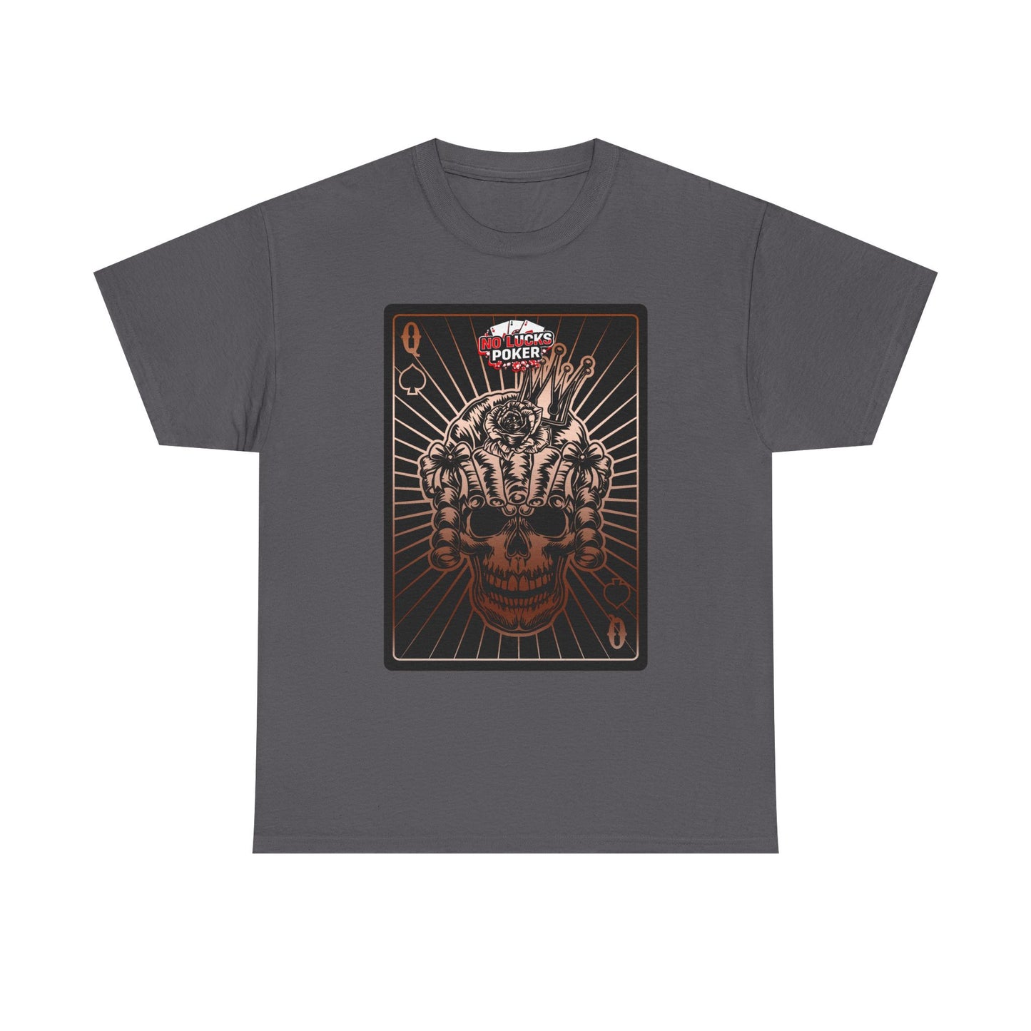 No Lucks Given – Angry Queen of Spades Poker Tee (Copper Edition)