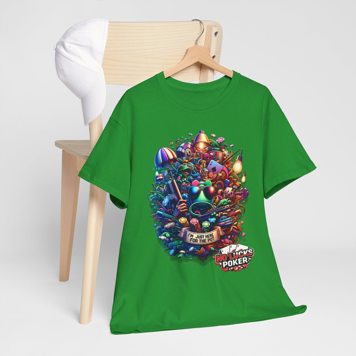 I'm Just here for the Pot unisex heavy cotton tee Poker Apparel