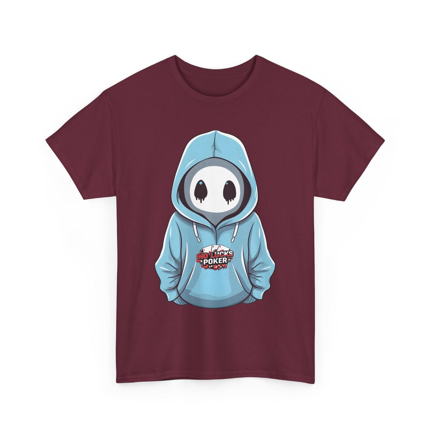 No Lucks Given – Mysterious Hoodie Player Poker Tee