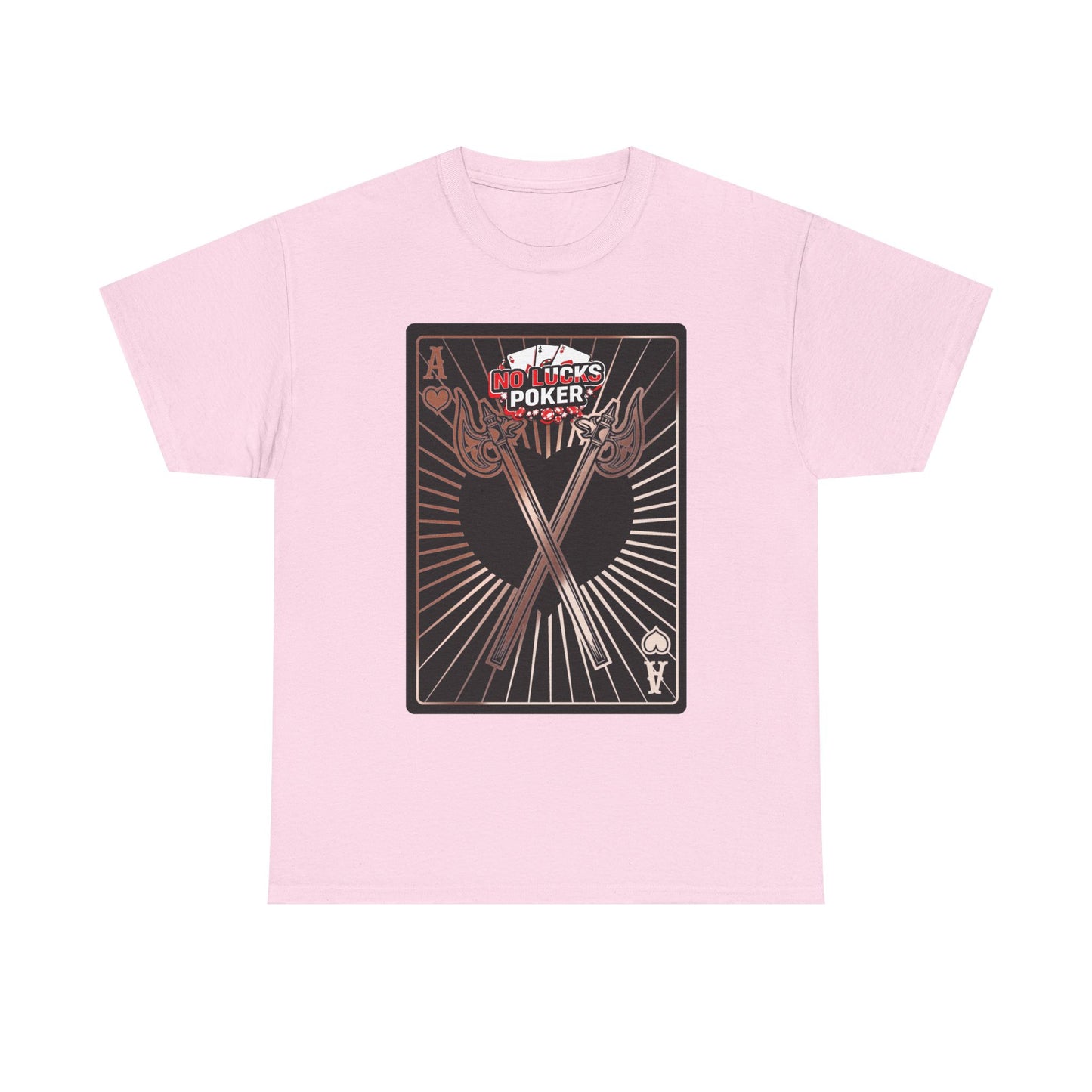 No Lucks Given: Ace of Hearts & Axes – Poker T-Shirt