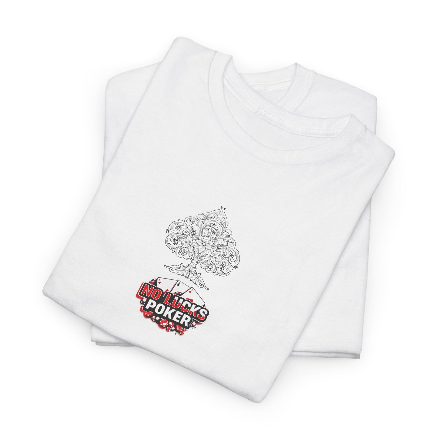 No Lucks Given Logo Poker T-Shirt | Built for Players, Not Luck