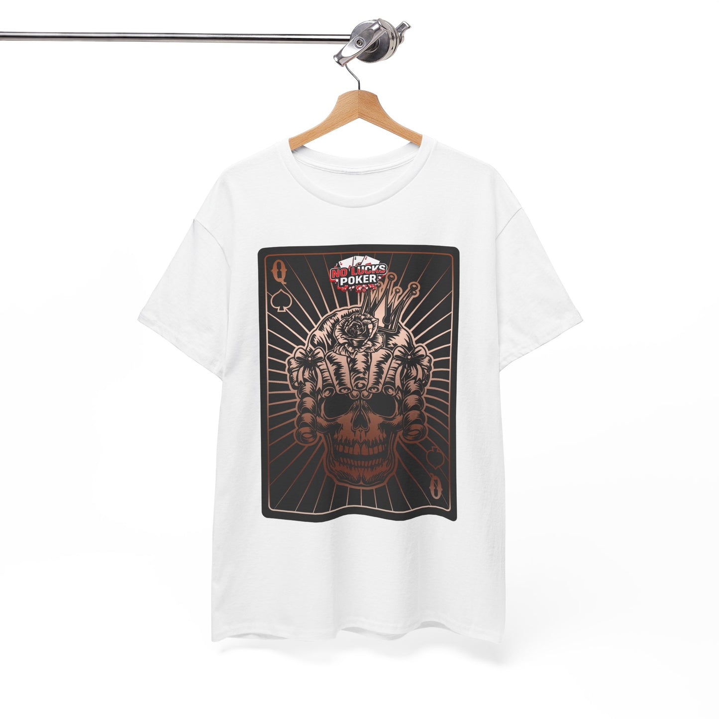 No Lucks Given – Angry Queen of Spades Poker Tee (Copper Edition)