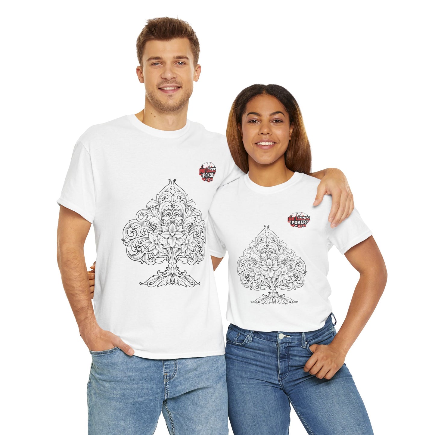 No Lucks Given – Spade Poker T-Shirt (Good Luck, All In)