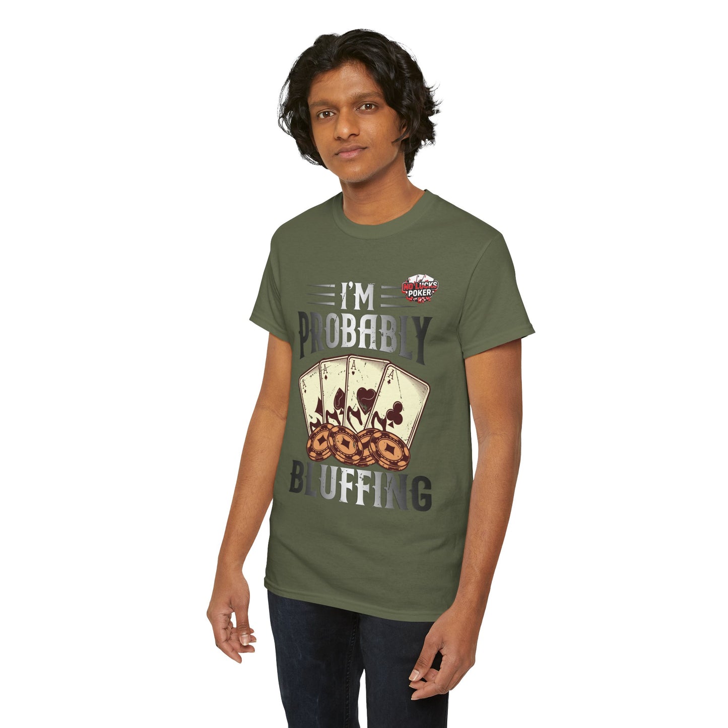 I'm Probably Bluffing Unisex Heavy Cotton Tee
