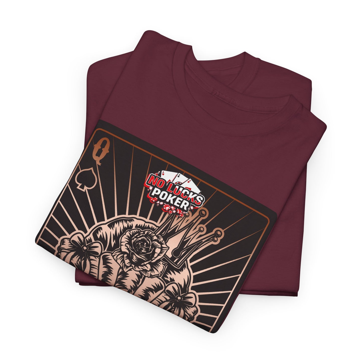No Lucks Given – Angry Queen of Spades Poker Tee (Copper Edition)