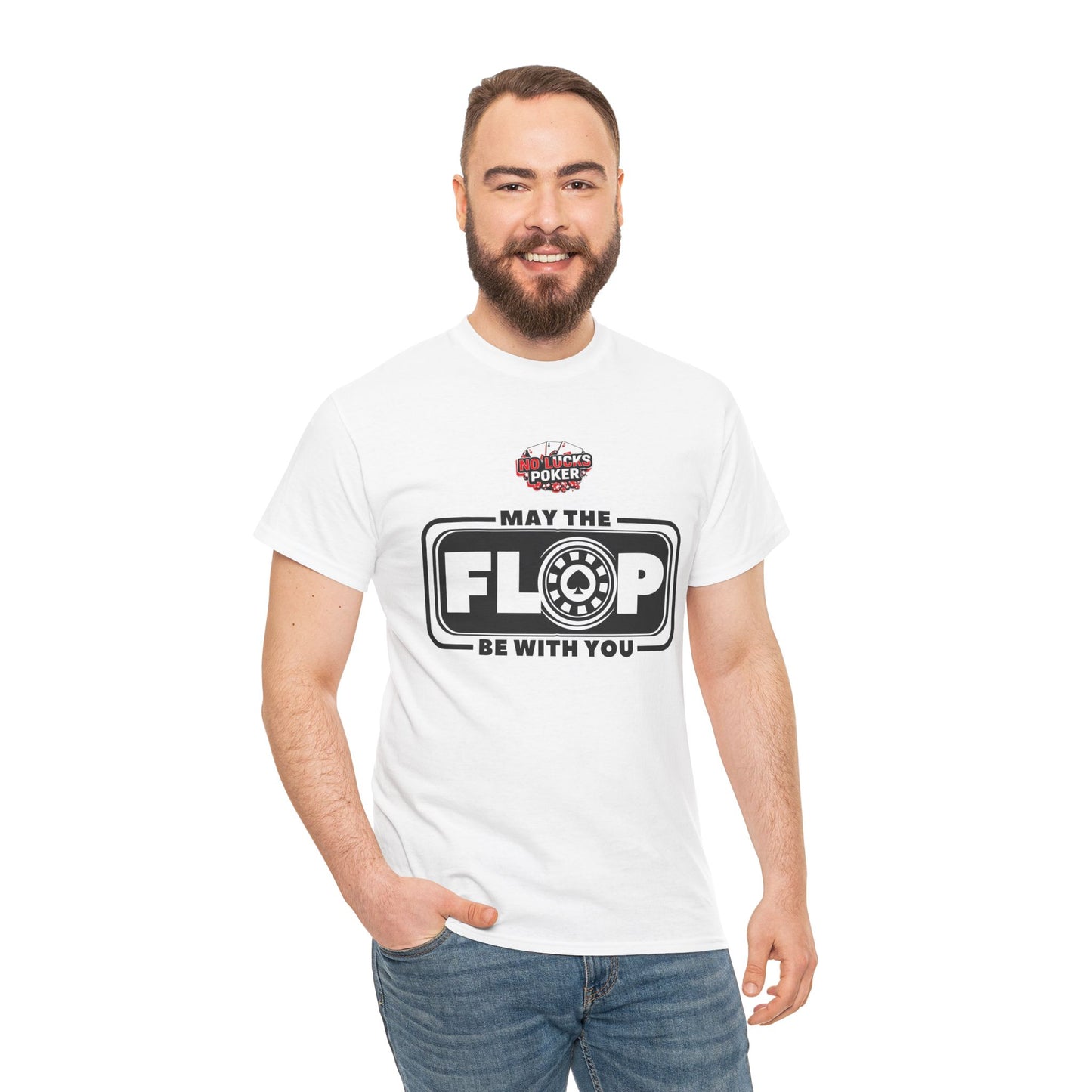 Zero Lucks – “May the Flop Be With You” Poker Logo Tee