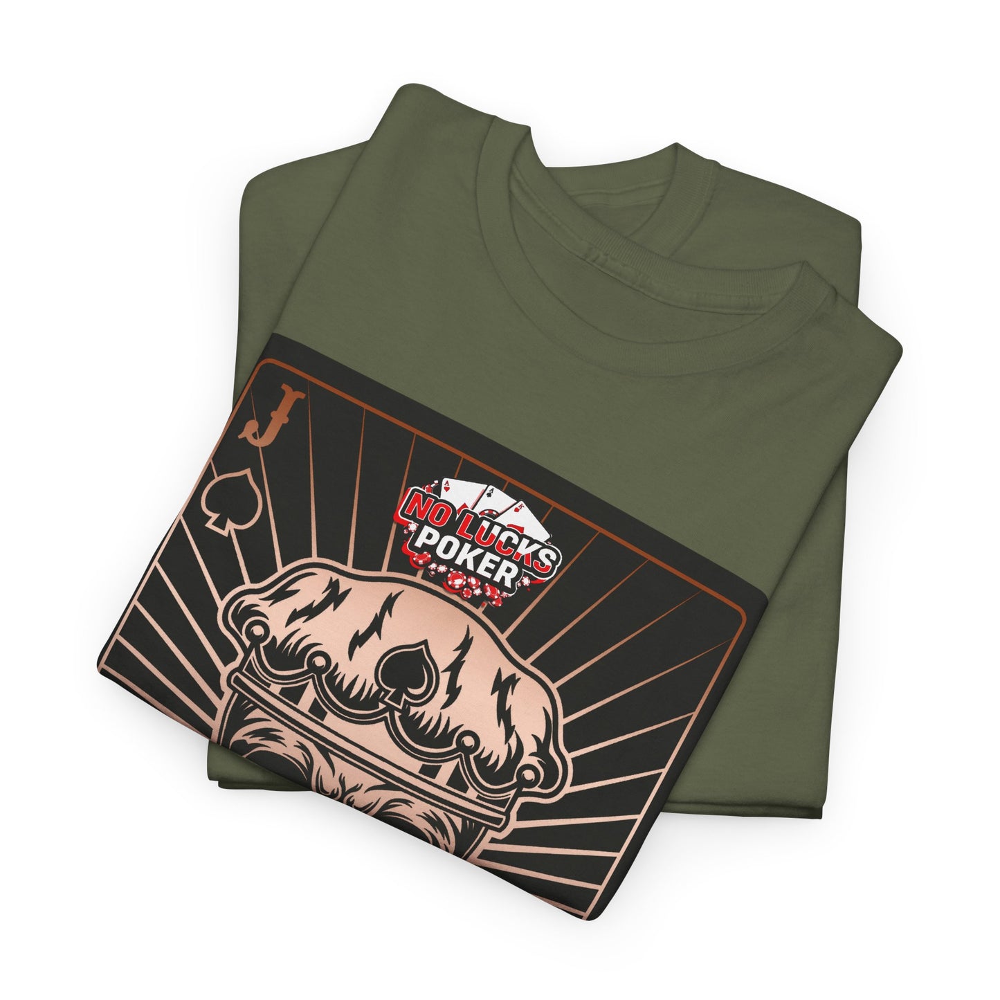 No Lucks Given – Jack Skull Crown of Spades Poker Tee (Copper Edition)