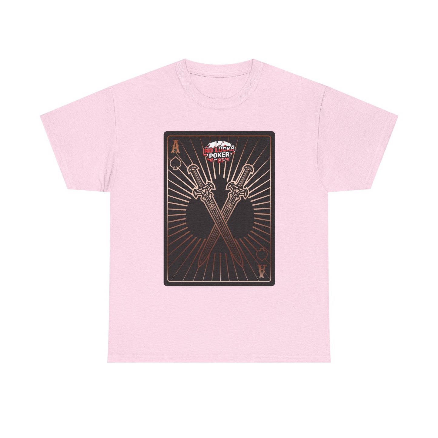 No Lucks Given – Ace of Spades & Crossed Swords Poker T-Shirt (Copper Edition)