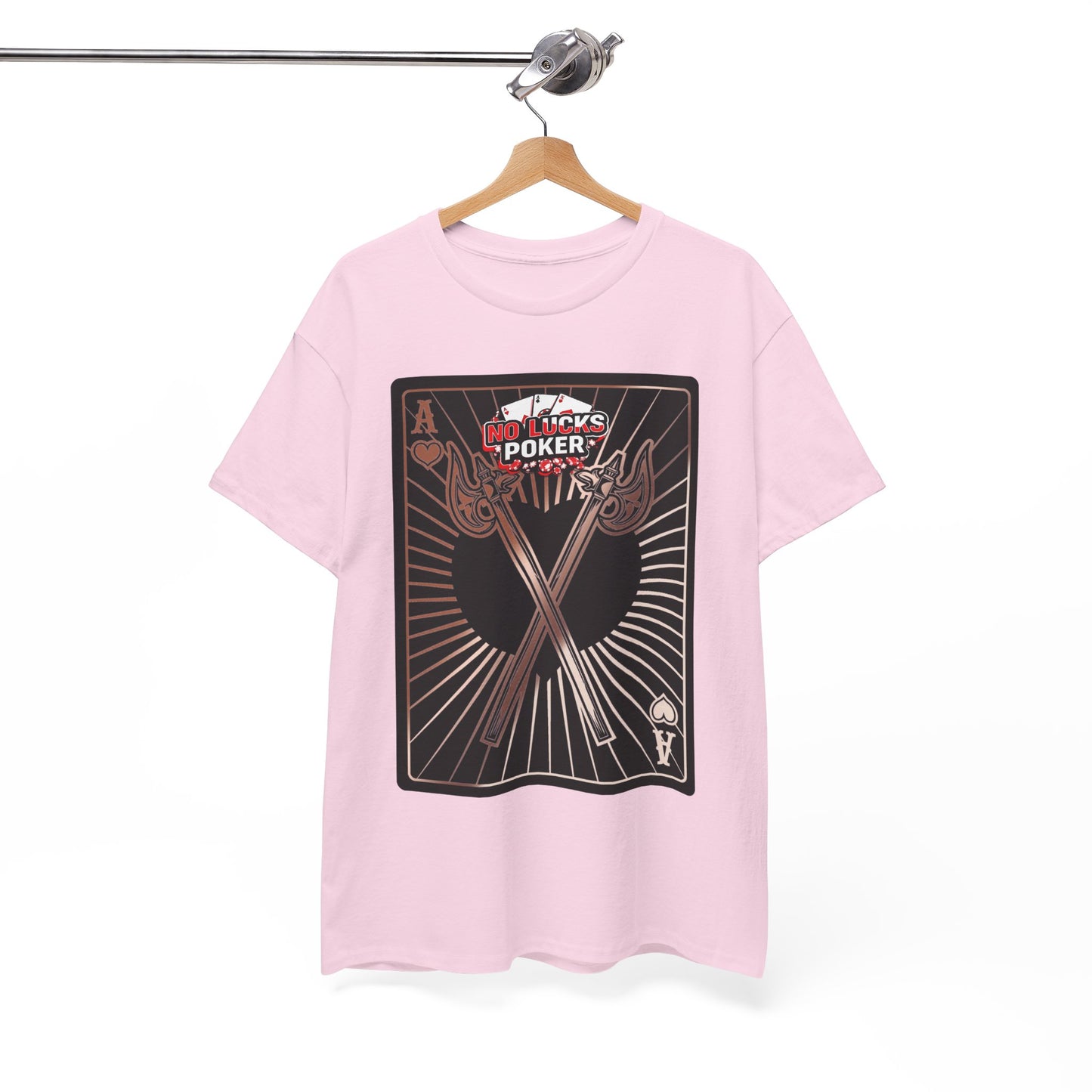 No Lucks Given: Ace of Hearts & Axes – Poker T-Shirt