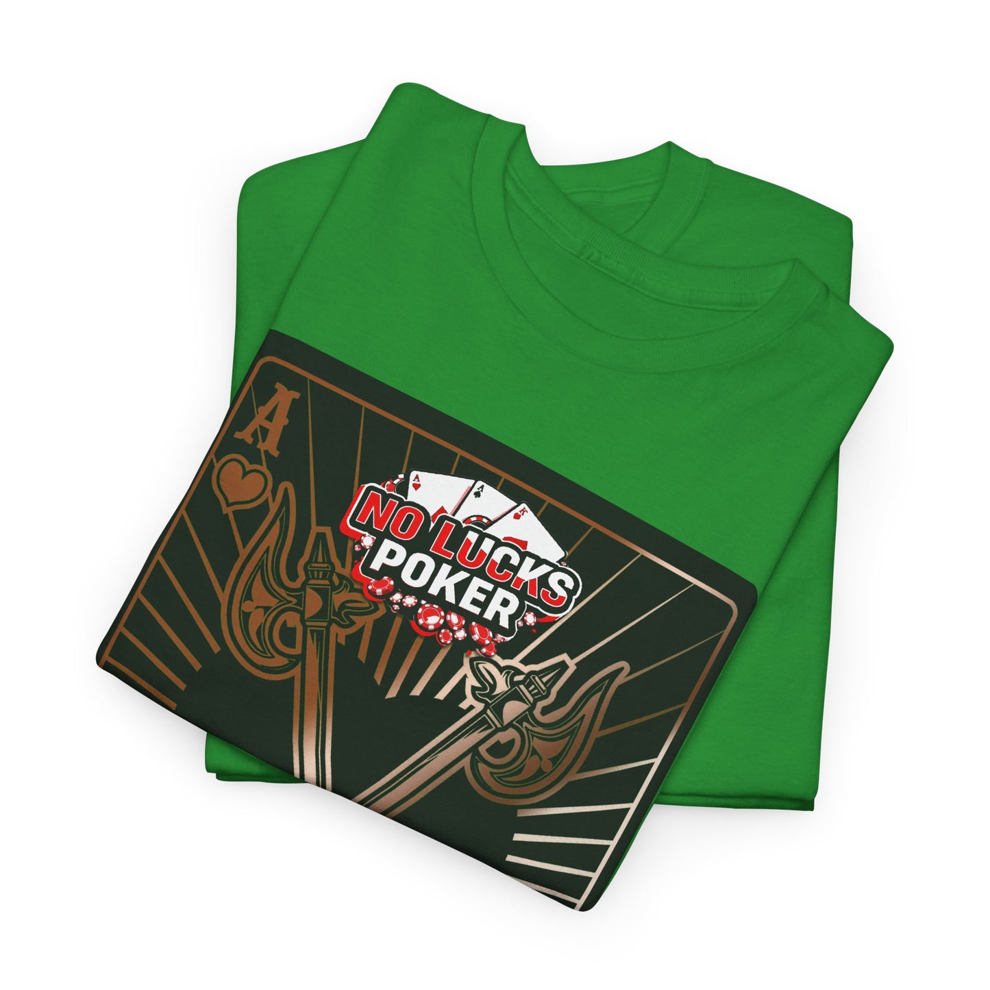 No Lucks Given: Ace of Hearts & Axes – Poker T-Shirt