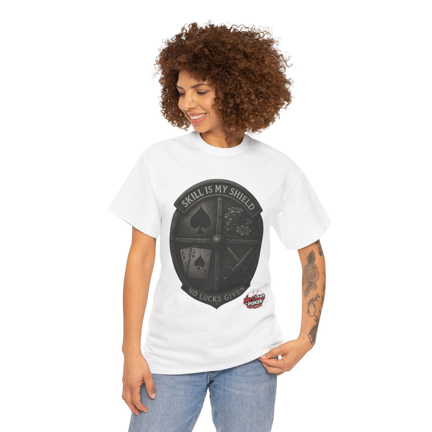 Stack or Shatter Poker T-Shirt | No Lucks Given – Skill Over Luck