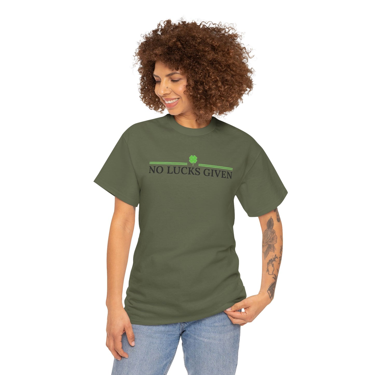 No Lucks Given – Classic Logo Poker Tee (Good Luck, All In)