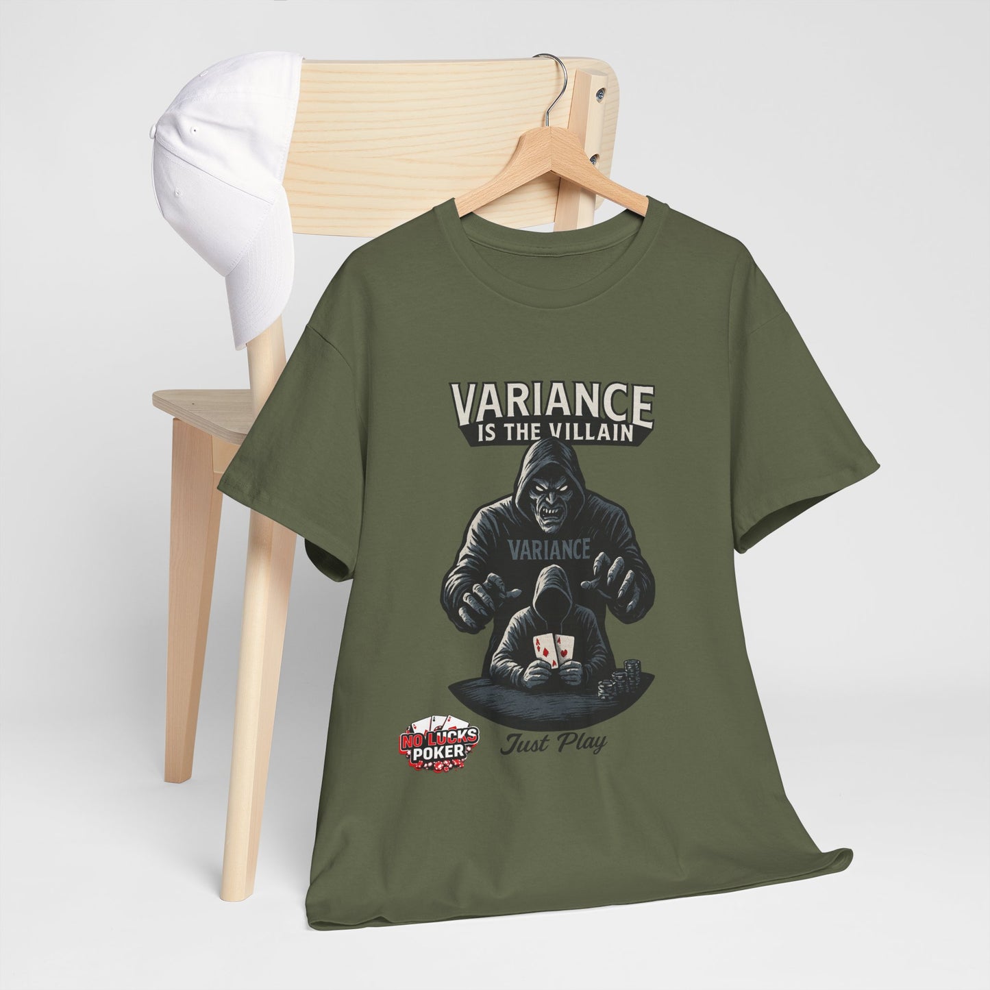 Variance is the Villain Poker T-Shirt | Zero Lucks – Fight the Swings