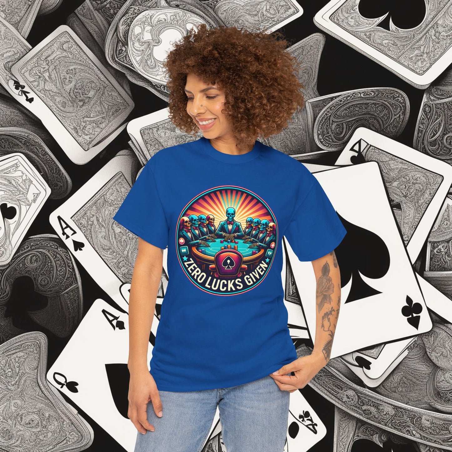 Zero Lucks Given unisex heavy cotton tee Poker Apparel