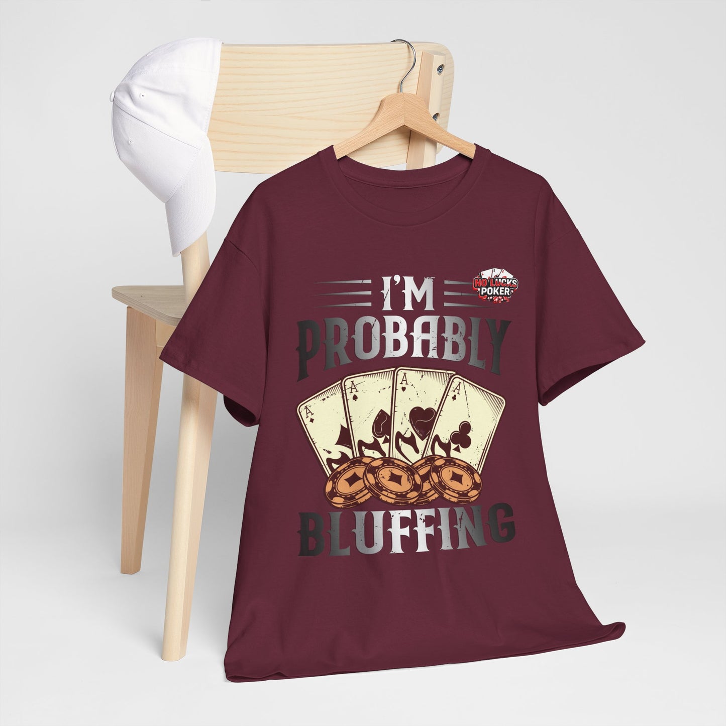 I'm Probably Bluffing Unisex Heavy Cotton Tee