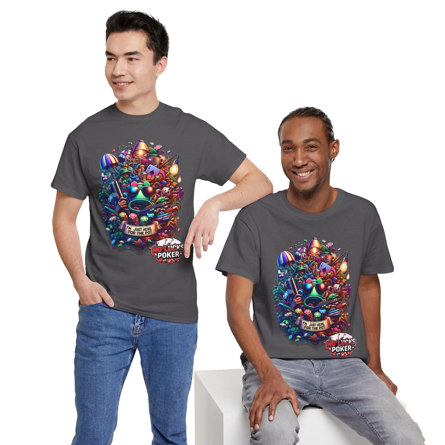 I'm Just here for the Pot unisex heavy cotton tee Poker Apparel