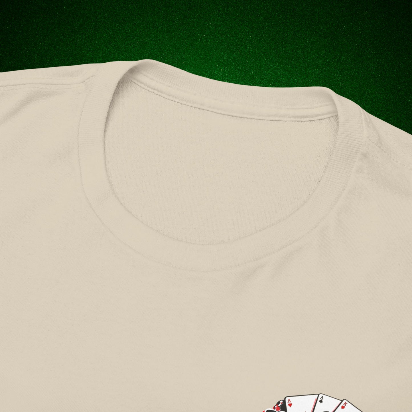 No Lucks Given Large Clover Poker T-Shirt Good Luck All-in