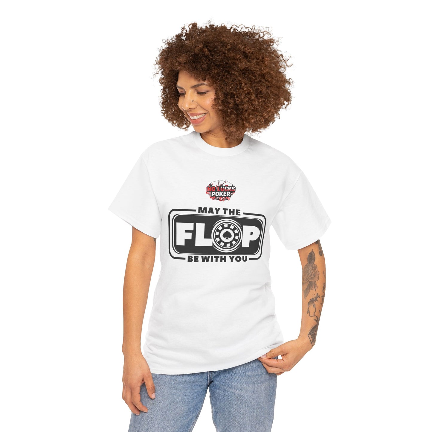Zero Lucks – “May the Flop Be With You” Poker Logo Tee
