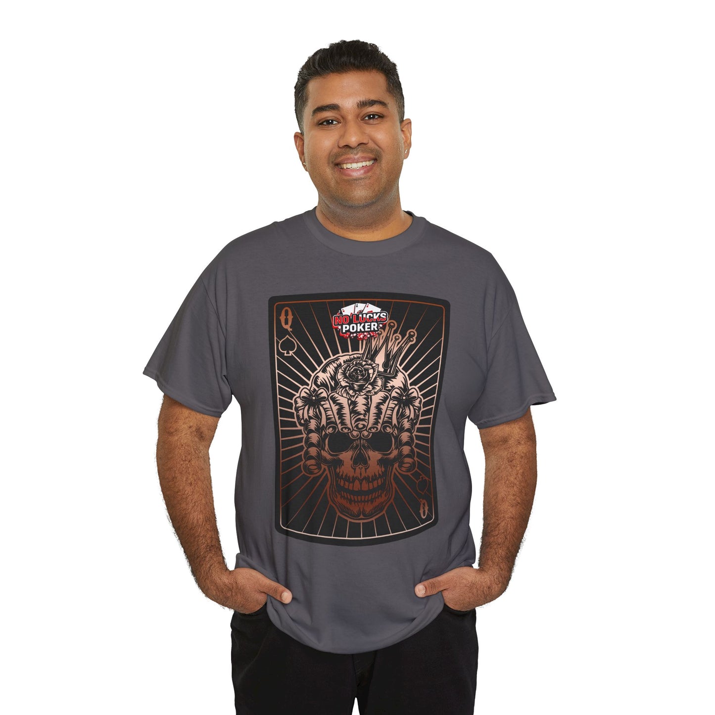 No Lucks Given – Angry Queen of Spades Poker Tee (Copper Edition)