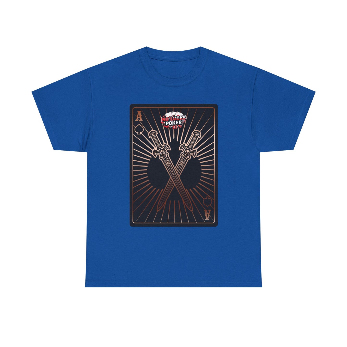 No Lucks Given – Ace of Spades & Crossed Swords Poker T-Shirt (Copper Edition)