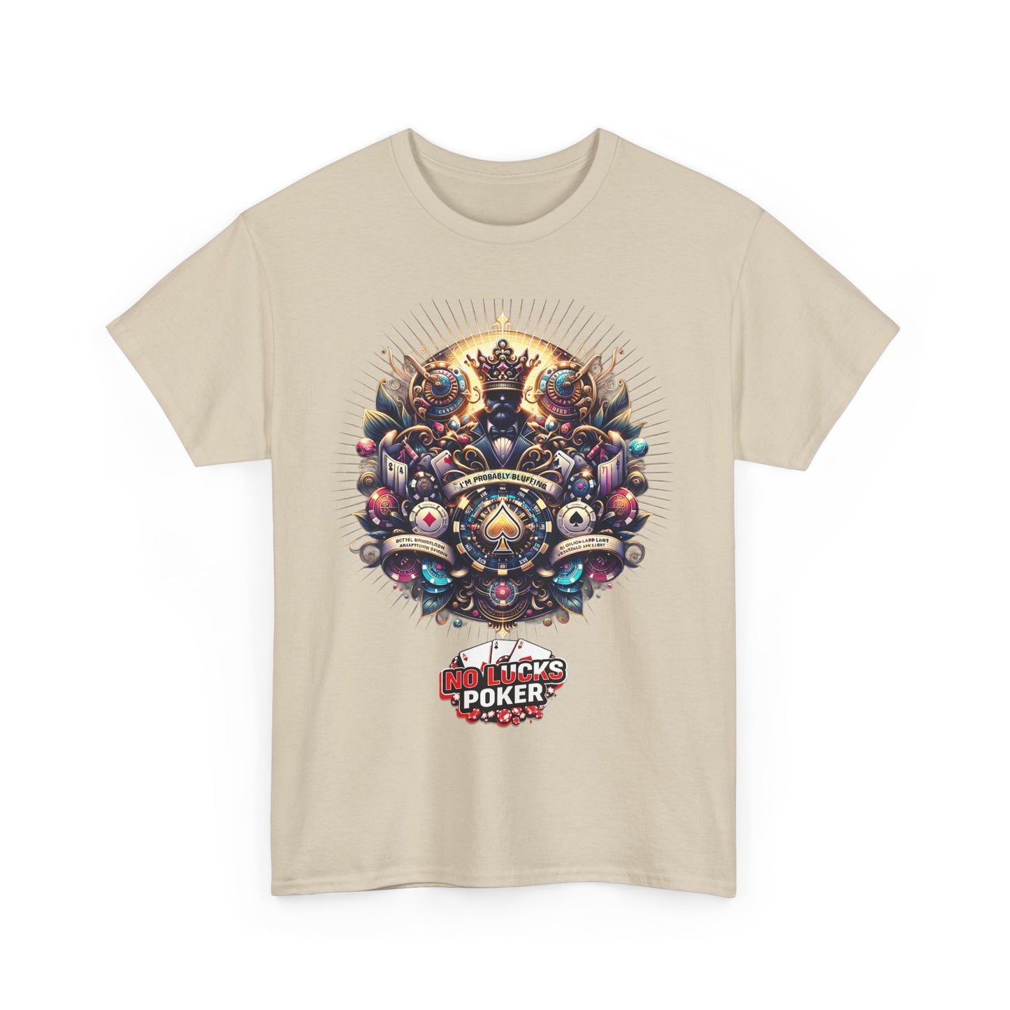 I'm Probably Bluffing unisex heavy cotton tee Poker Apparel