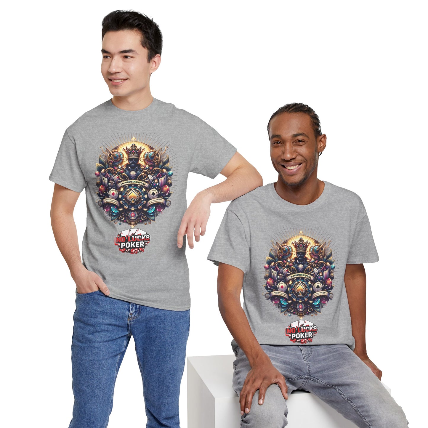 I'm Probably Bluffing unisex heavy cotton tee Poker Apparel