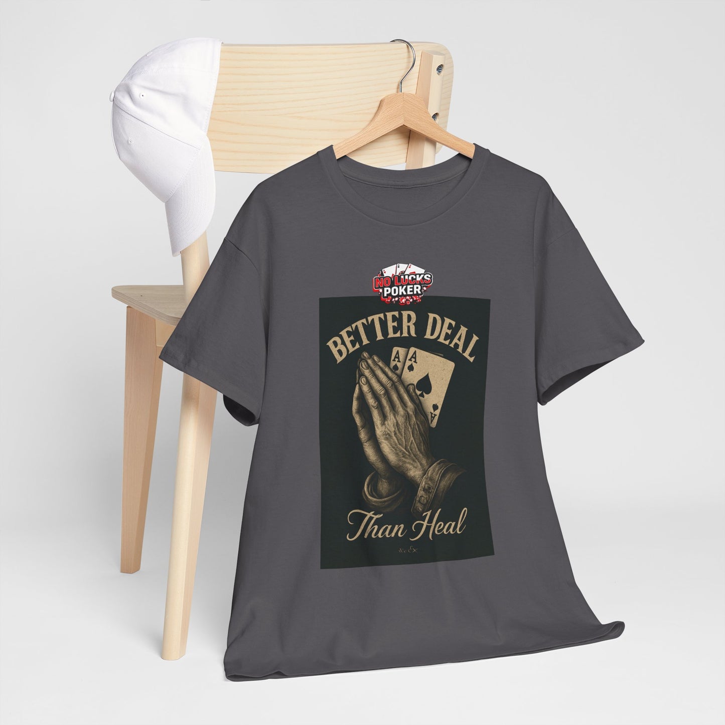 No Prayers Just Play Poker T-Shirt | Zero Lucks – Skill Over Superstition