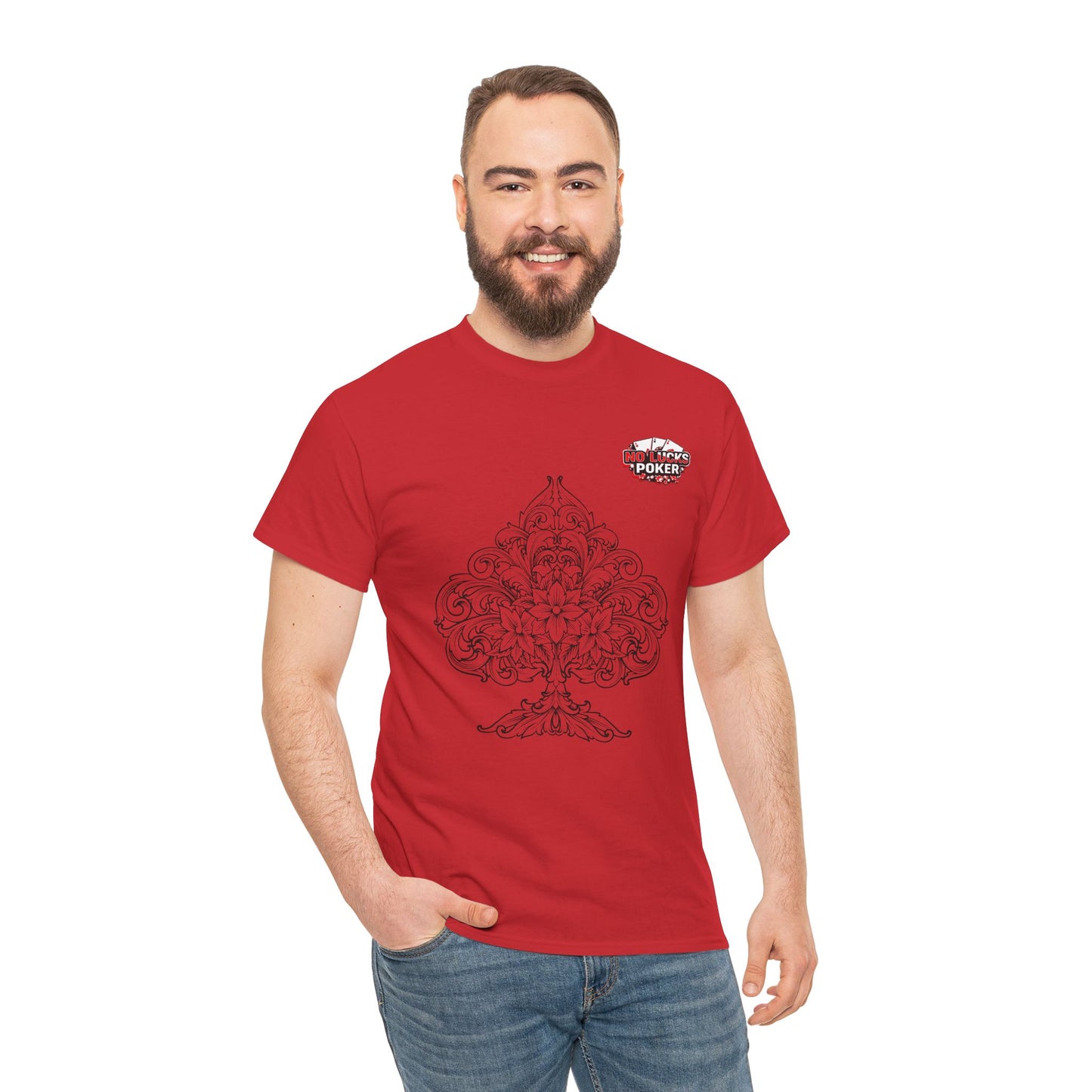 No Lucks Given – Spade Poker T-Shirt (Good Luck, All In)