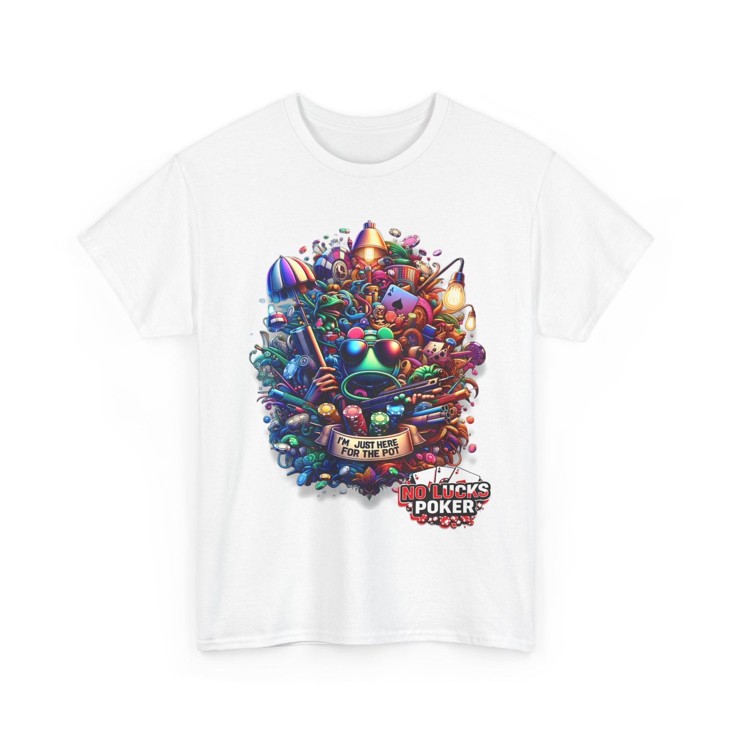 I'm Just here for the Pot unisex heavy cotton tee Poker Apparel