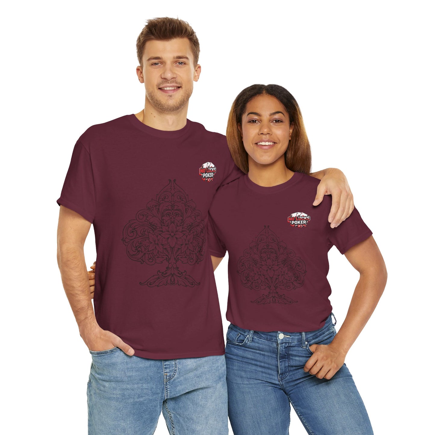 No Lucks Given – Spade Poker T-Shirt (Good Luck, All In)