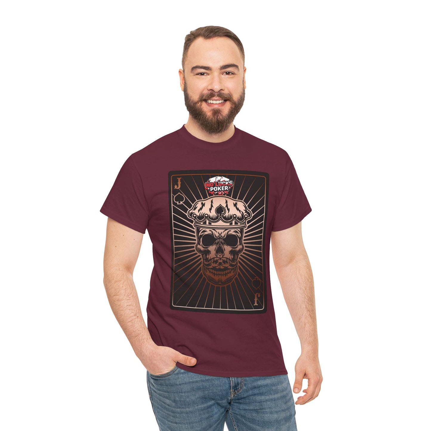 No Lucks Given – Jack Skull Crown of Spades Poker Tee (Copper Edition)