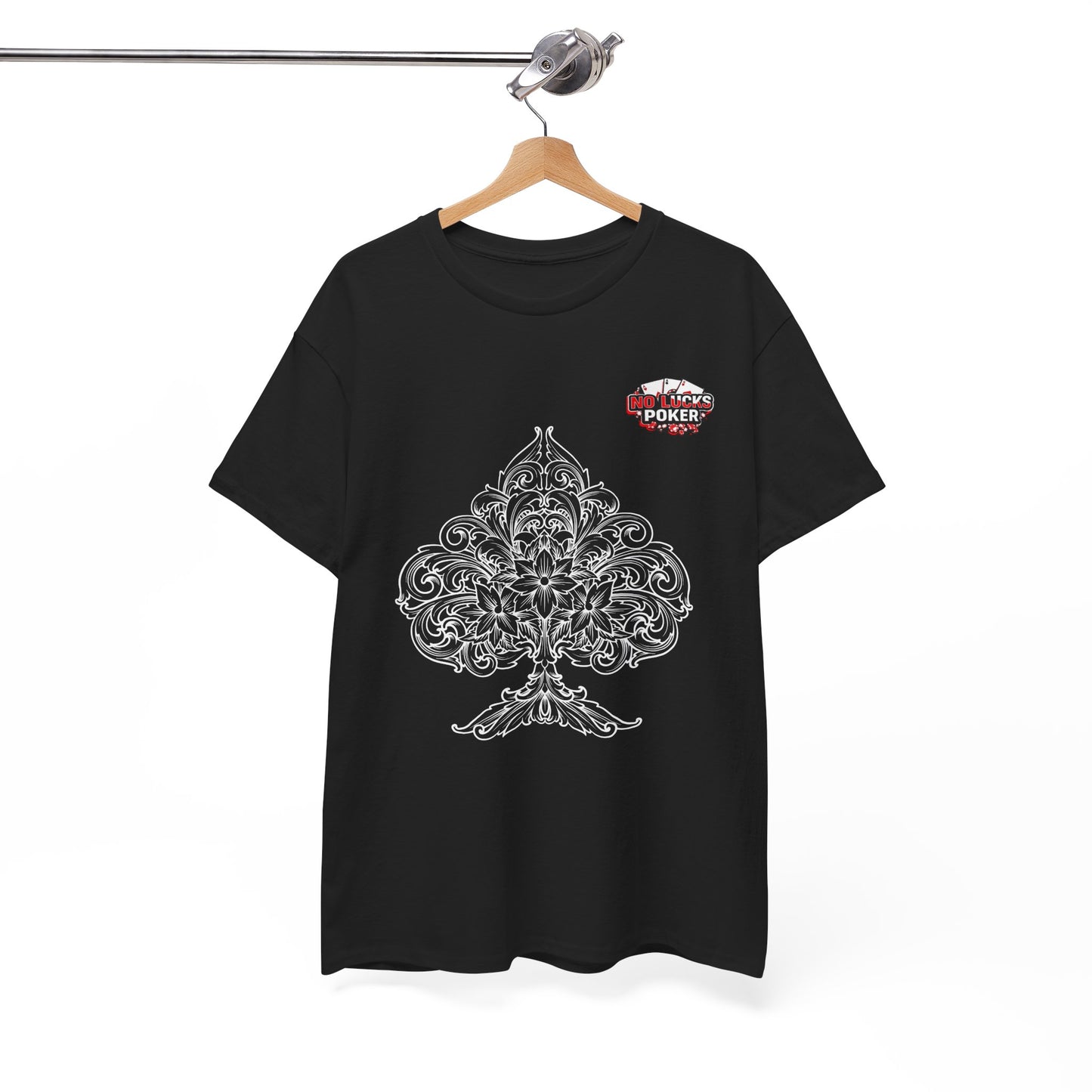 No Lucks Given – Spade Poker T-Shirt (Good Luck, All In)