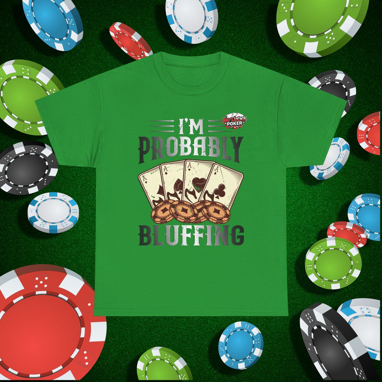 I'm Probably Bluffing Unisex Heavy Cotton Tee