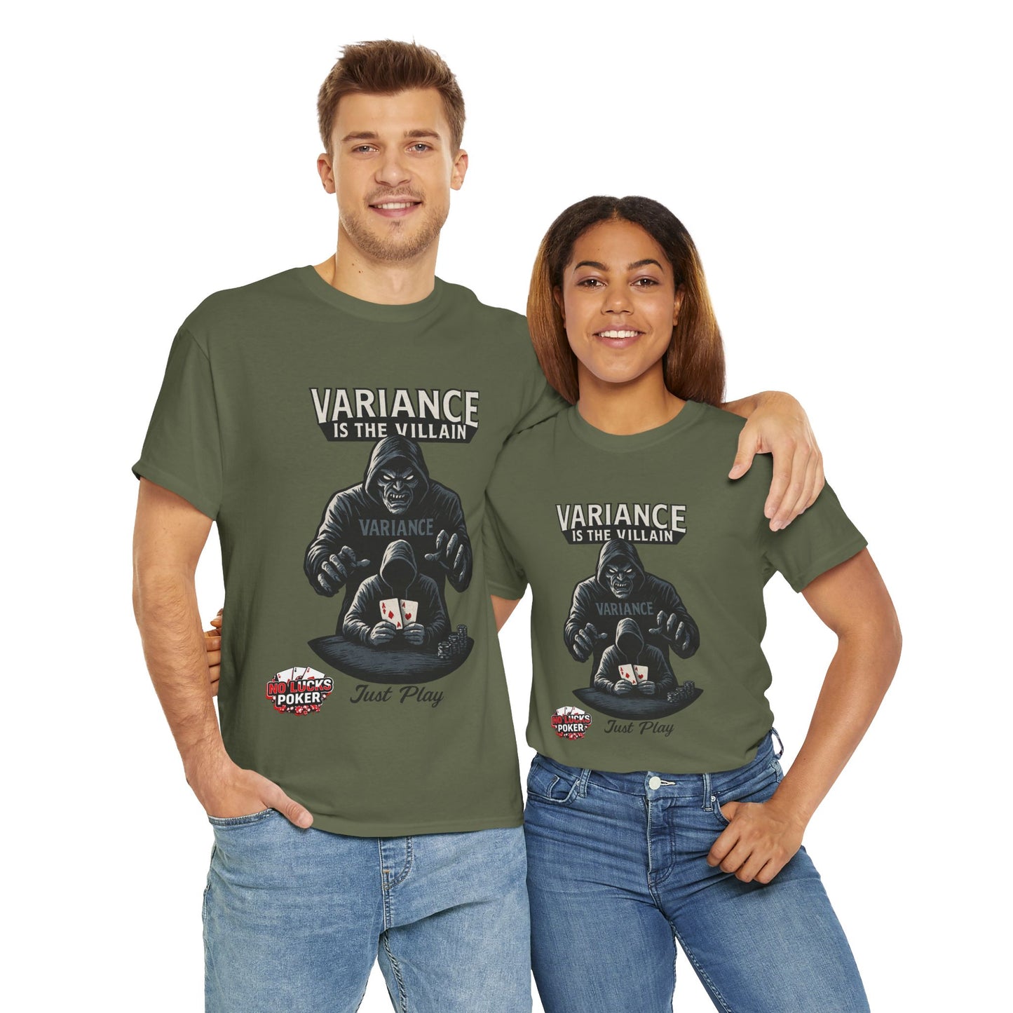 Variance is the Villain Poker T-Shirt | Zero Lucks – Fight the Swings