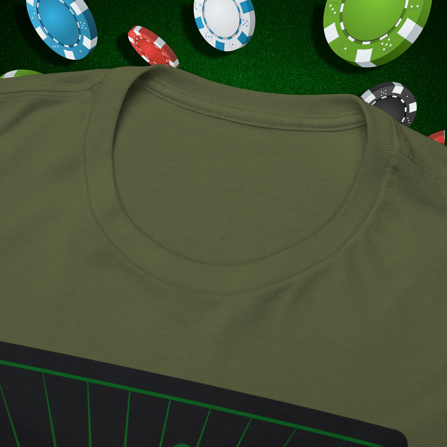No Lucks Given Angry Queen of Spades Green Red Poker T-Shirt Must have Good Luck All-in