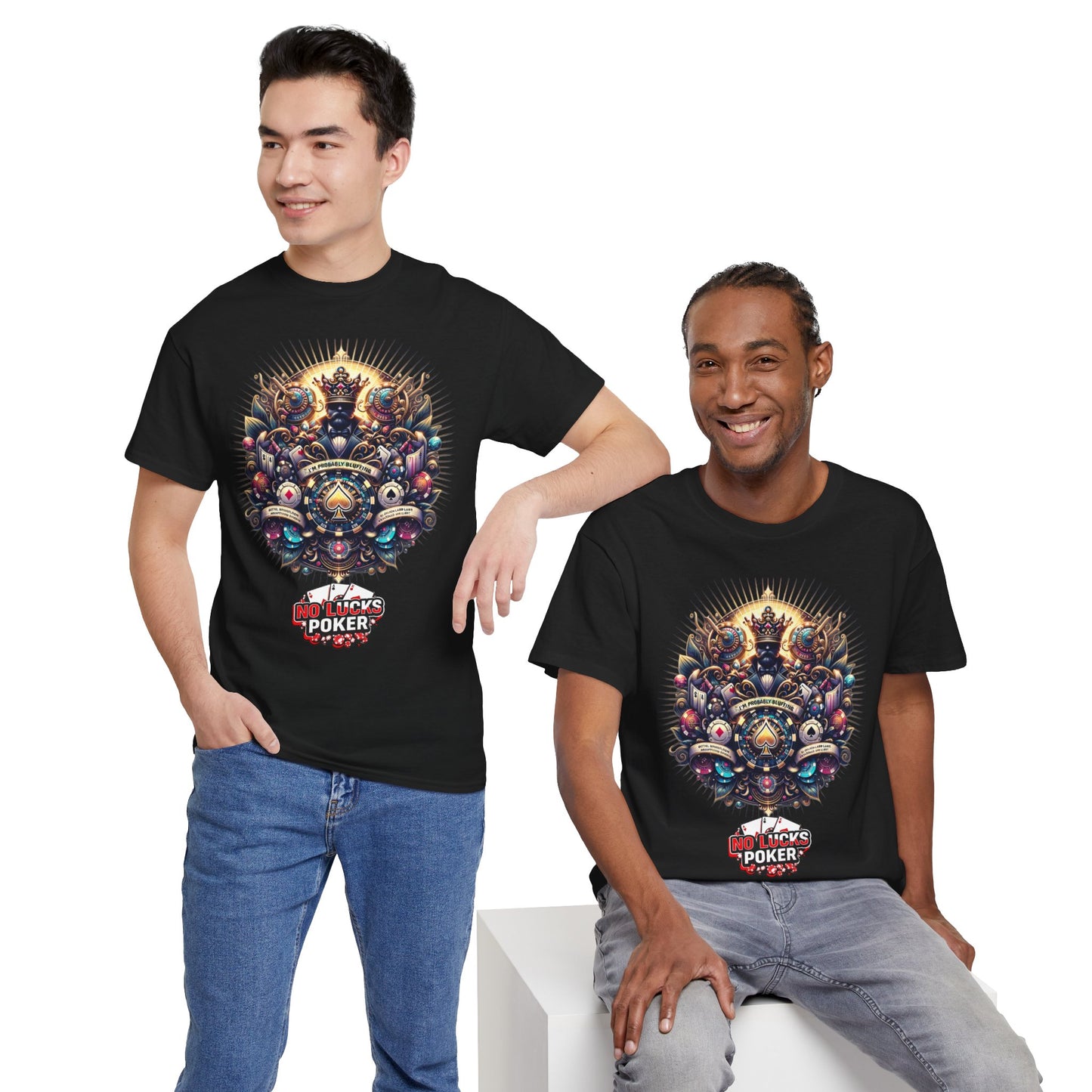 I'm Probably Bluffing unisex heavy cotton tee Poker Apparel
