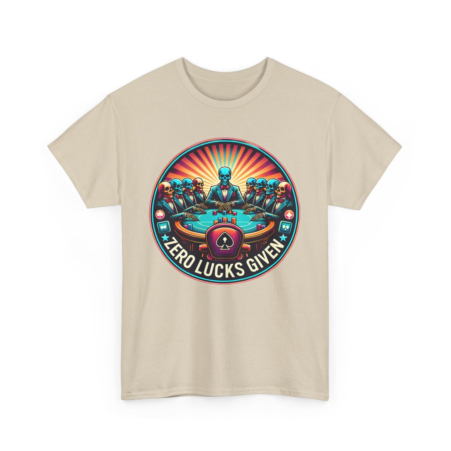 Zero Lucks Given unisex heavy cotton tee Poker Apparel
