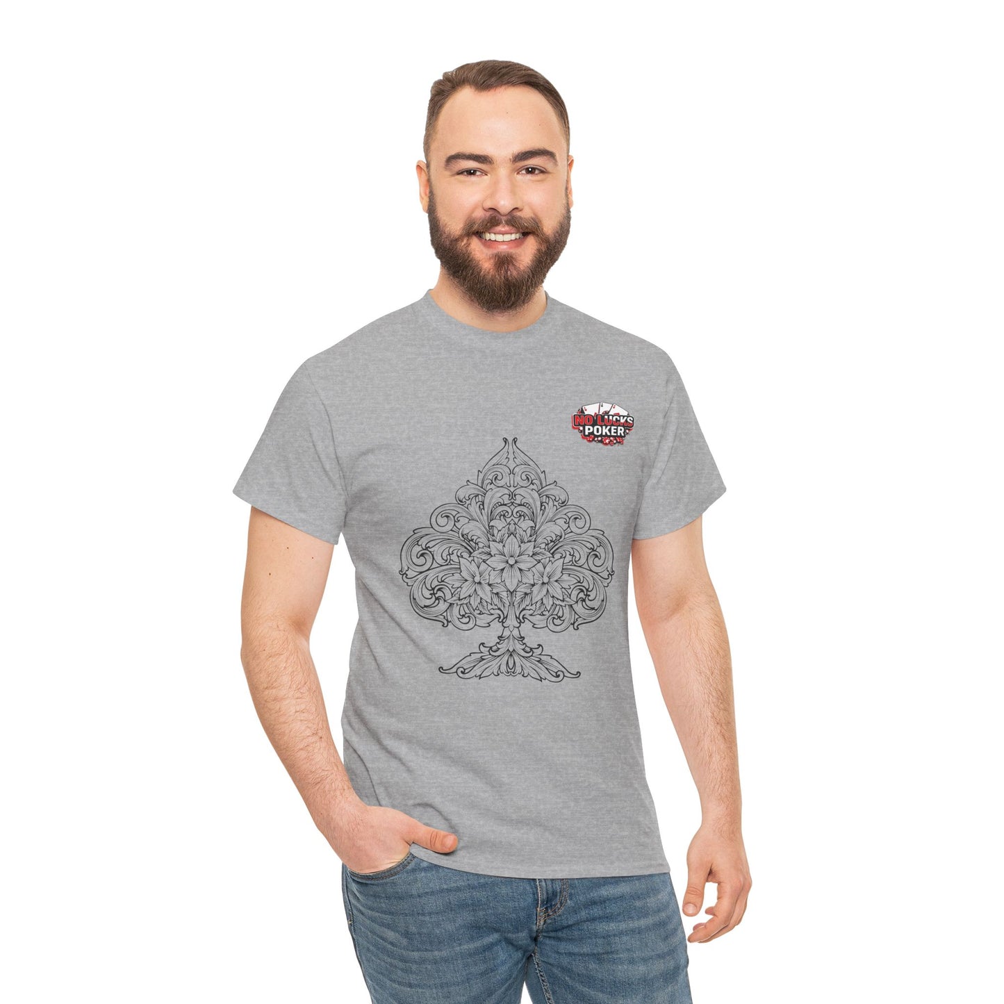 No Lucks Given – Spade Poker T-Shirt (Good Luck, All In)