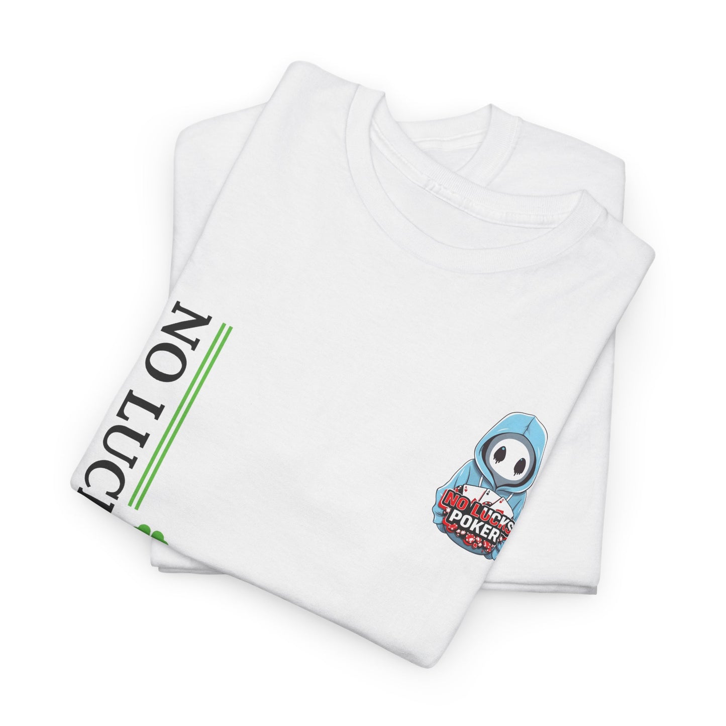 No Lucks Given – Ghost Logo Poker T-Shirt | Stealth Blackout Style