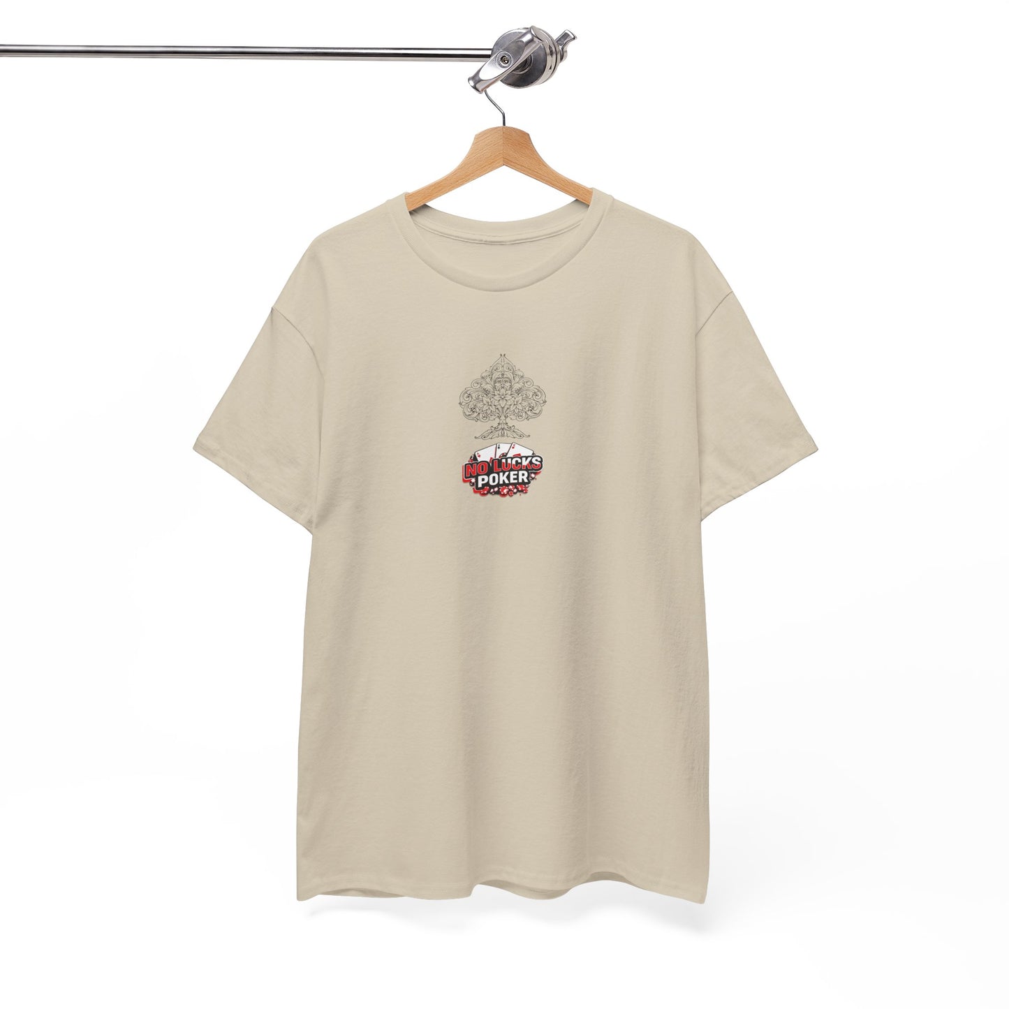 No Lucks Given Logo Poker T-Shirt | Built for Players, Not Luck