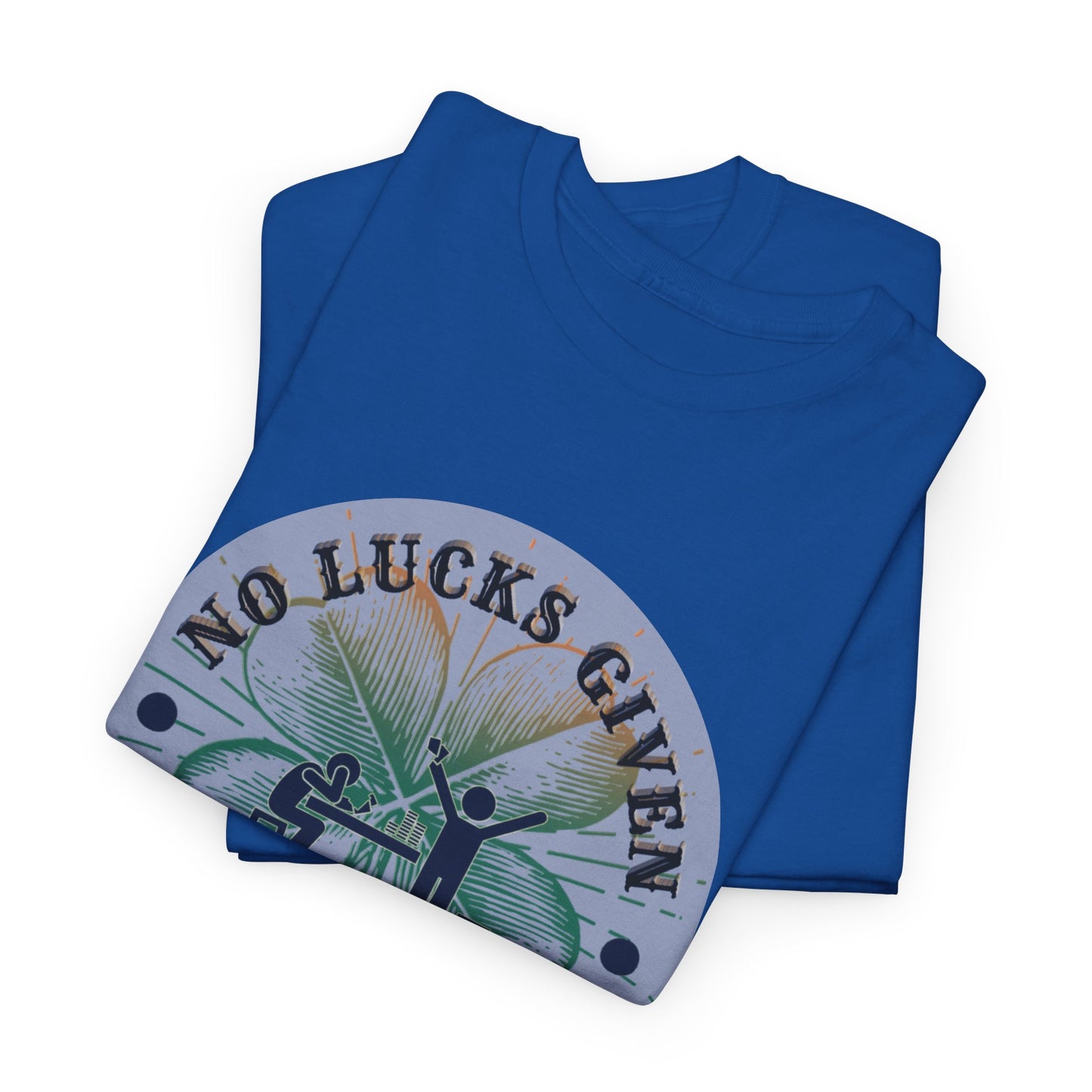 No Lucks Given – Large Clover Poker T-Shirt | Skill Over Luck