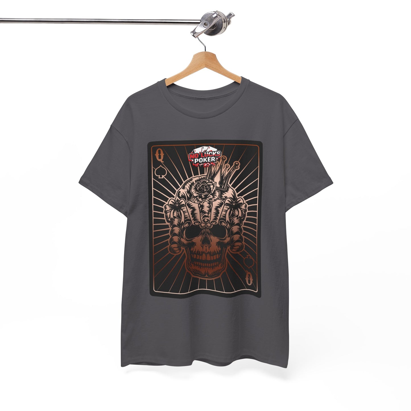 No Lucks Given – Angry Queen of Spades Poker Tee (Copper Edition)